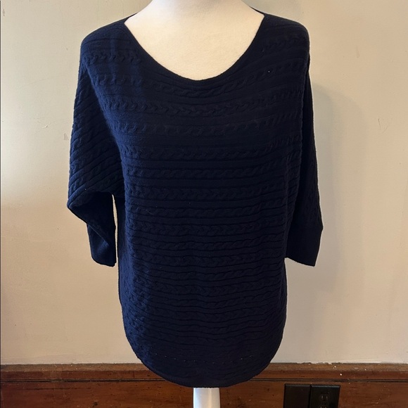 Market & Spruce Sweaters - Market & Spruce navy blue 3/4 length sleeve sweater Size S EUC